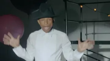 El sombrero negro de Pharrell Williams en el clip marilyn monroe