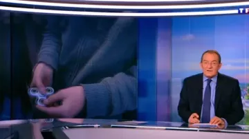 El hilandero de mano en el periódico de 13H en TF1 del 11 de mayo de 2017