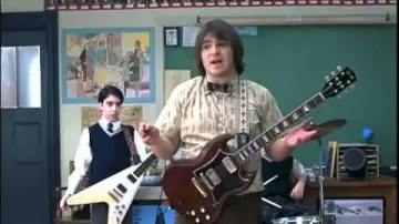 The guitar of Dewey Finn (Jack Black) in the movie School of rock / the Rock  Academy