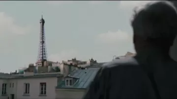 The view of Paris from the apartment of Matthew Morgan (Michael Caine) in Mr Morgan's last love