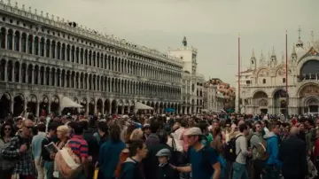 The Place Saint-Marc of Venice in Italy in Inferno