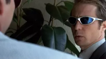The sunglasses of Frank Mercer (Sam Rockwell) in The Associated