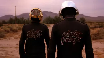 Chaqueta de cuero estampada Daft Punk de Guy-Manuel de Homem-Christo en Electroma de Daft Punk