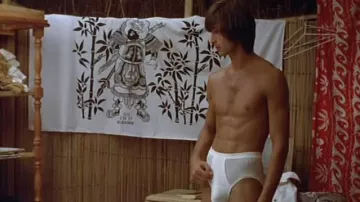 The white kangaroo briefs worn by Popeye (Thierry Lhermitte) in the film Les Bronzés
