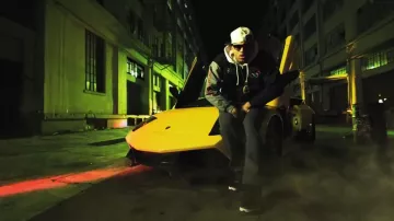 The Lamborghini Murcielago LP670-4 SV yellow in the clip Look At Me Chris Brown