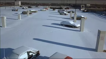 El estacionamiento del aeropuerto de Minneapolis St. Paul en Minnesota en Fargo