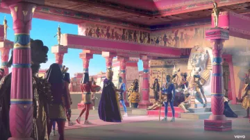 Sneakers Diadora MI Basketball red and white in the clip Dark Horse by Katy Perry