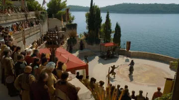 L'Hotel Belvedere abandonné, lieu du duel entre La Montagne et Oberyn dans Game of Thrones S04E08