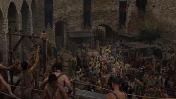 Plaza de Santa María en Peñíscola, España en Juego de Tronos S06E01 y S06E08