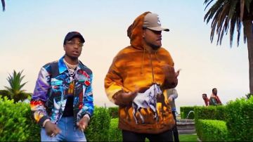 The jacket printed horses Chance in the movie clip I'm the one