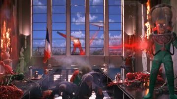 La destruction de la Tour Eiffel dans Mars attacks !