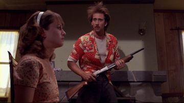 The hawaiian shirt of H. I. McDunnough (Nicolas Cage) in raising Arizona