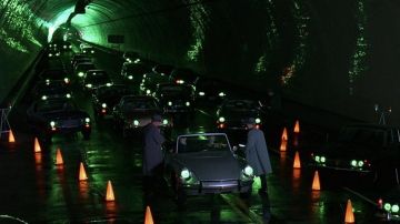 The Citroën DS cabriolet Irene Cassini (Uma Thurman) in Gattaca