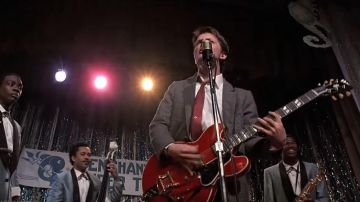 The replica of the guitar Marty McFly (Michael J. Fox) in Back to the future