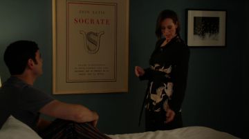 Le haut à motif oiseaux de Diana Trout (Miriam Shor) dans Younger S04E03