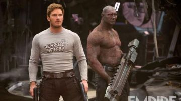 La camiseta gris de Peter Quill / Star-Lord (Chris Pratt) en Guardianes de la Galaxia Vol.2