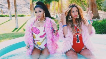 Pendientes de Beyoncé en el video musical Sensation myself de Nicki Minaj