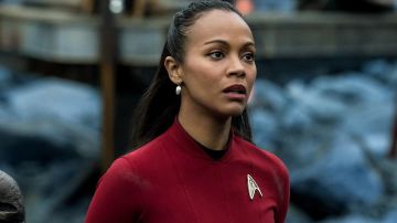 Red costume worn by Nyota Uhura (Zoe Saldana) as seen in Star Trek Beyond