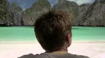 The Maya Bay in Thailand in the movie The Beach