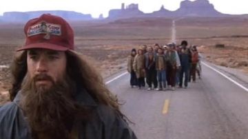 The monument Valley in the United States in the movie Forrest Gump