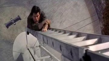 The antenna of Arecibo in Puerto Rico, in the film Goldeneye