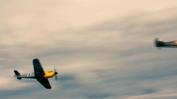 The airplane Messerschmitt Me 109 from the Luftwaffe in Dunkirk