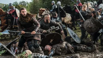 The axe in the viking Ragnar Lothbrok (Travus Fimmel) in the series Vikings