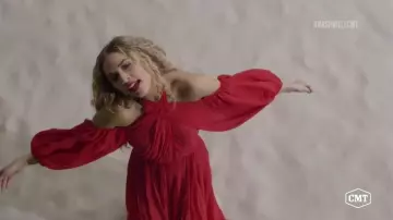 The red dress with Giambattista Valli to Maddie Conrad (Lennon Stella) in Nashville S05E21