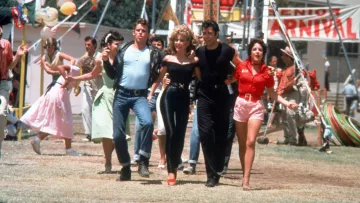 The pants of Sandy Olsen (Olivia Newton-John) in the movie Grease