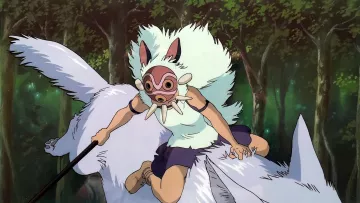 Le masque rouge de Princesse Mononoké dans Princesse Mononoké