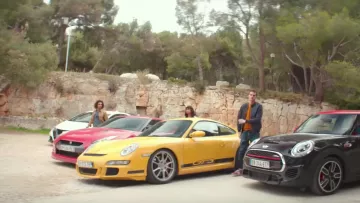 The Porsche Carrera 911 type 997 yellow in Overdrive