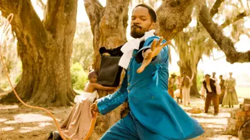 The costume of the servant Django (Jamie Foxx) in Django Unchained