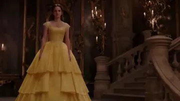 Vestido de baile amarillo de Belle (Emma Watson) para niña en La Bella y la Bestia