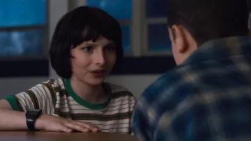 The watch calculator Mike Wheeler (Finn Wolfhard) in Stranger Things S01E01