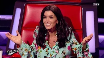 La robe à fleurs de Jenifer dans The voice kids du 19/08/2017