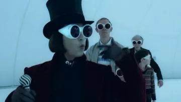 Las gafas blancas de Willy Wonka (Johnny Depp) en Charlie y la fábrica de chocolate