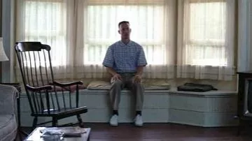 The tan pants of Forrest Gump (Tom Hanks) in Forrest Gump