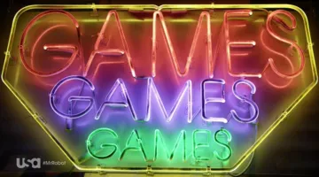 El letrero de neón "Games Games Games" en Mr Robot