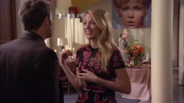 La robe imprimée Alexander McQueen portée par Serena van der Woodsen (Blake Lively) dans Gossip Girl Saison 6 Episode 8