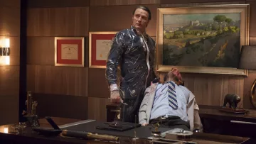 L'authentique combinaison de protection transparente de Hannibal Lecter (Mads Mikkelsen) dans Hannibal S01E10