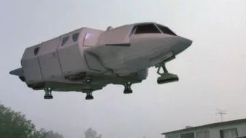 An authentic ship squad shuttle Visitors in V