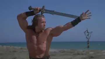 L'authentique glaive Atlantean de Conan (Arnold Schwarzenegger) dans Conan le barbare