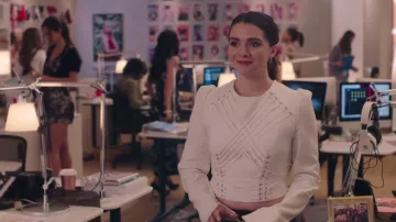 The Zimmermann White Lace-up Top de Jane Sloan (Katie Stevens) en The Bold Type S01E09