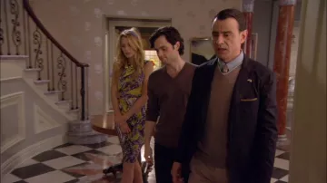 La robe bleue et jaune de Serena van der Woodsen (Blake Lively) dans Gossip girl S05E23