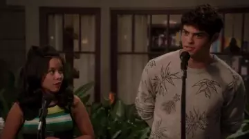 La robe multicolore Karen Millen de Mariana Foster (Cierra Ramirez) dans The Fosters S05E08