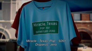 Le T-Shirt Miracle Texas dans The Leftovers