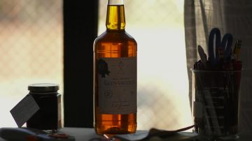 The bottle of scotch Glenvagulin Michelle (Mary Elizabeth Winstead) in 10 Cloverfield Lane