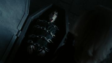 The authentic coffin of Barnabas Collins (Johnny Depp) in Dark Shadows
