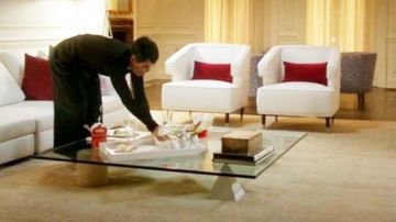 La mesa de centro de cristal en Empire temporada 1