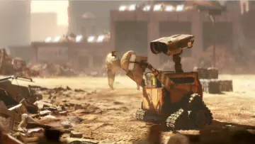 La réplique en peluche de Wall-E dans le dessin animé Wall-E